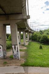 bridge over river in the park In Prague