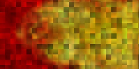 Fototapeta premium Light Orange vector pattern in square style.