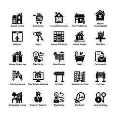 
Real Estate Icons Set
