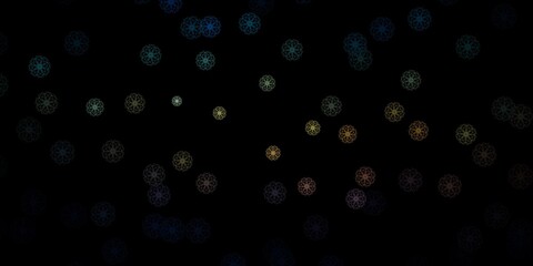 Dark Blue, Yellow vector background with random forms.