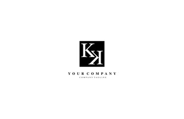 Letter KK Minimalist Modern Logo Design