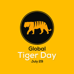 Vector illustration on the theme of International Tiger day observed each year on July 29th across the globe.