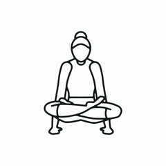 Obraz premium Vector illustration featuring a set of Yoga Pose icons