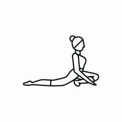 Fototapeta na wymiar Vector illustration featuring a set of Yoga Pose icons