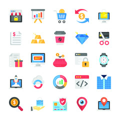 
Pack of Shopping and Ecommerce Flat Icons
