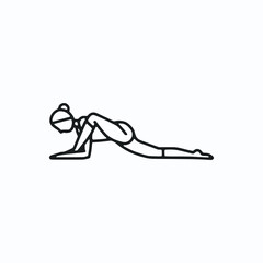 Vector illustration featuring a set of Yoga Pose icons