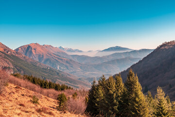 Panorama from the alpine peak