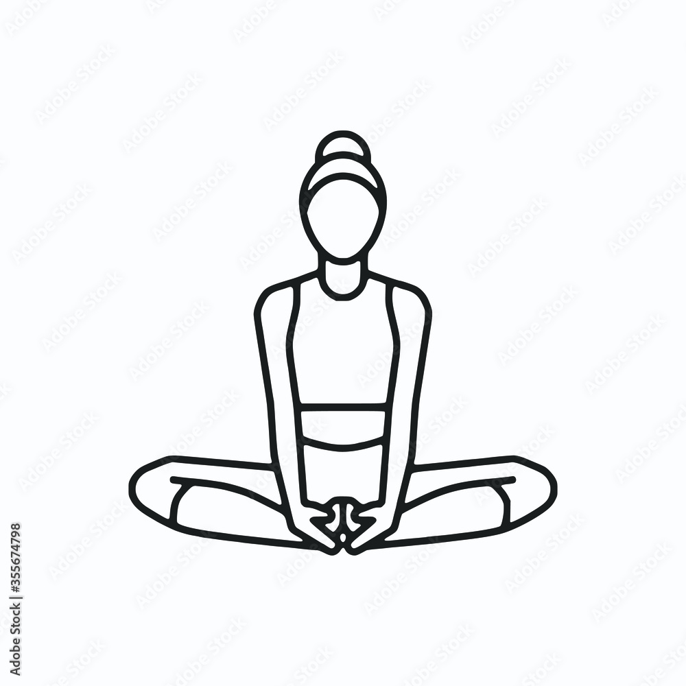 Poster vector illustration featuring a set of yoga pose icons