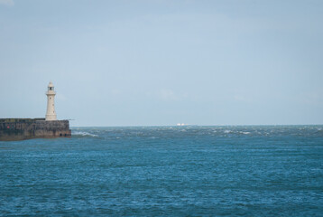 lighthouse at a port entrance