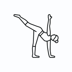 Vector illustration featuring a set of Yoga Pose icons