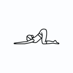 Vector illustration featuring a set of Yoga Pose icons
