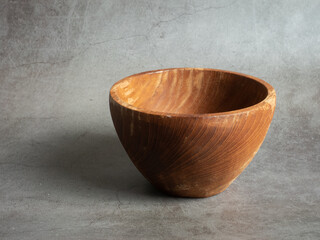 wooden bowl in background with copy space