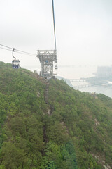 Obraz premium Ngong Ping 360 cable cars, Lantau Island, Hong Kong