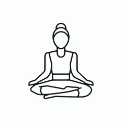 Vector illustration featuring a set of Yoga Pose icons
