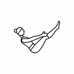 Vector illustration featuring a set of Yoga Pose icons