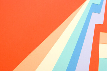 colored office papers. abstract background