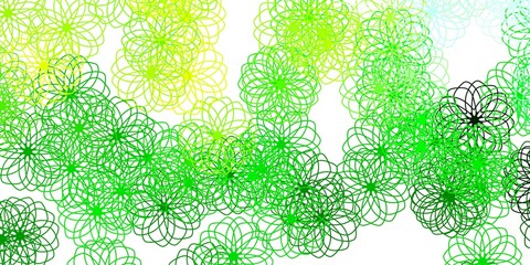 Light Green, Yellow vector texture with disks.