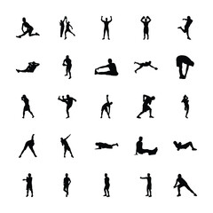 
Pack of Sports Silhouettes Icons 
