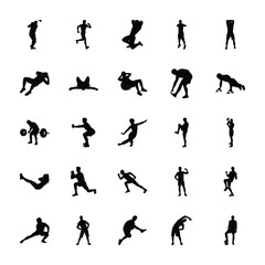 
Sports Silhouettes Vectors Set 
