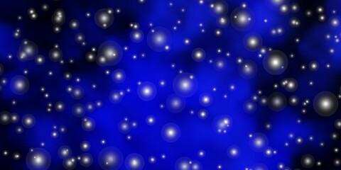 Naklejka na ściany i meble Dark BLUE vector background with colorful stars. Colorful illustration in abstract style with gradient stars. Design for your business promotion.