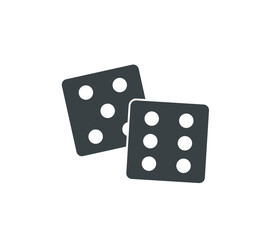 Dice icon. Casino dice vector illustration. 