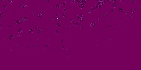 Obraz premium Light Pink vector layout with beautiful snowflakes.