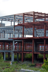 Abandoned construction site of commercial center in Kiev