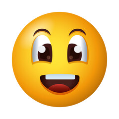 happy emoji face degradient style icon