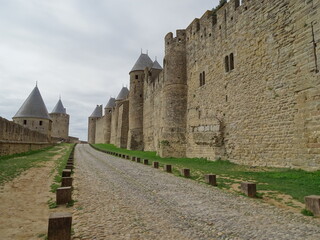 Fototapeta na wymiar Europe, France, Occitanie, Aude, fortified city of Carcassonne