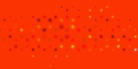 Light Orange vector background with bent lines.
