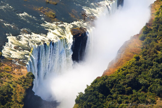 Victoria Falls another aerial view