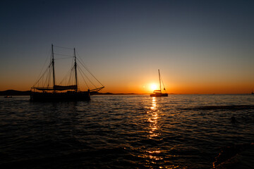 Fototapeta na wymiar Sonnenuntergang bei der Meerorgel in Split