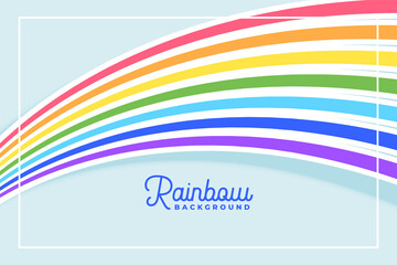 flowing rainbow lines in flat colors background