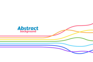 Obraz premium abstract stylish rainbow colors lines background design