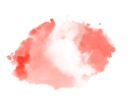 Abstract Red Pastel Color Watercolor Texture Stain Background