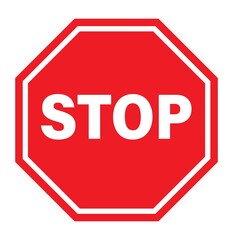Stop sign symbol, vector illustration.