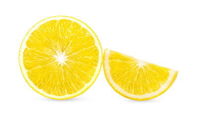 lemon slice on a white background