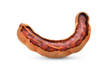 tamarind on white background . full depth of field