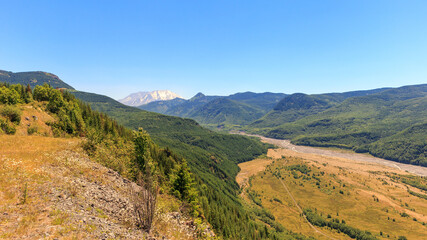 View on Mount St. Helens from observation point