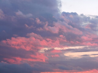 dramatic sky at sunset