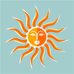 Sun vector icon