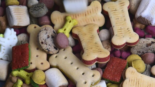 texture di biscotti per cani che piovono dal cielo