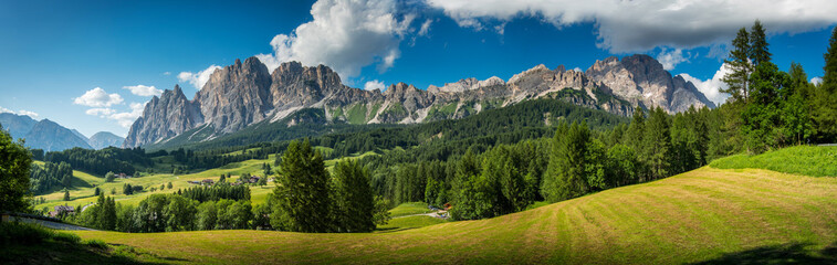 Fototapeta na wymiar Mountain valley in the Italy alps. Beautiful landscape of Italian dolomites 