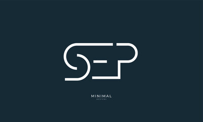 Alphabet letters icon logo SEP