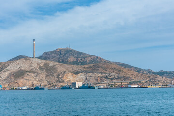Castle of San Julian on a hill at Cartagena, Spain