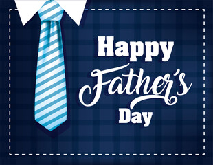 Striped necktie of fathers day vector design