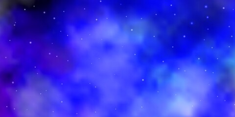 Fototapeta premium Light BLUE vector template with neon stars. Shining colorful illustration with small and big stars. Theme for cell phones.