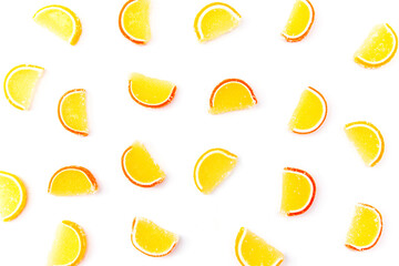 Zucker-Zitrusfr&uuml;chte isoliert als Legebild