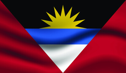 Barbuda Vector Flag. Vector illustration.