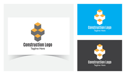 Construction Logo Design Template-Brick Construction Logo Template Design Emblem, Design Concept, Creative Symbol, Icon.